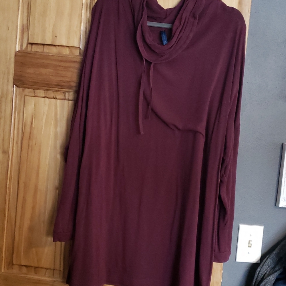 Long cowel neck sweater